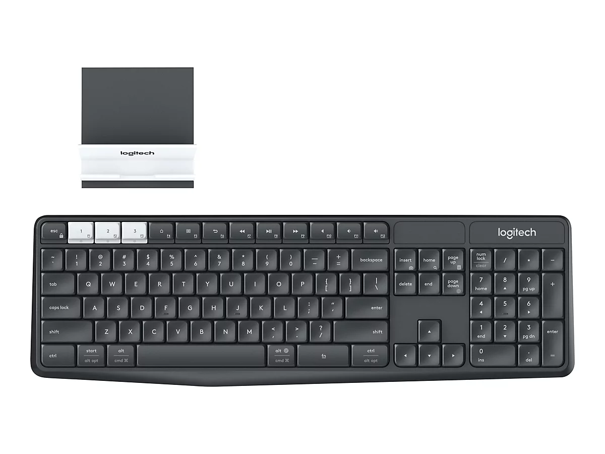 Logitech K375s Multi-Device - Tastatur - QWERTZ - Deutsch - Graphite, Off-White
