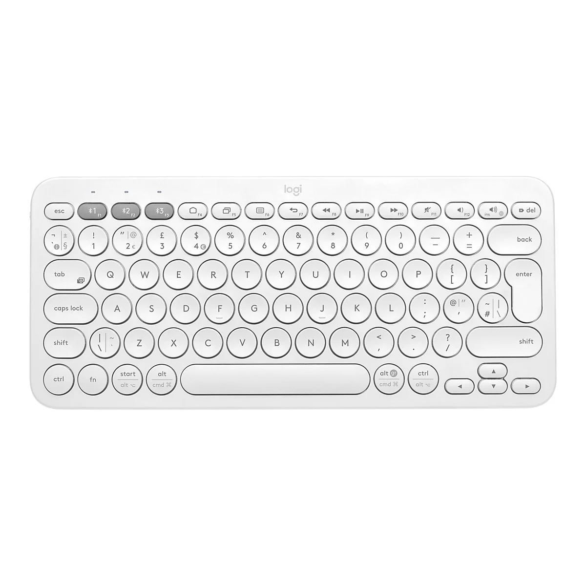Logitech K380 Multi-Device Bluetooth Keyboard - Tastatur - kabellos - Bluetooth 3.0 - Deutsch - Off-White