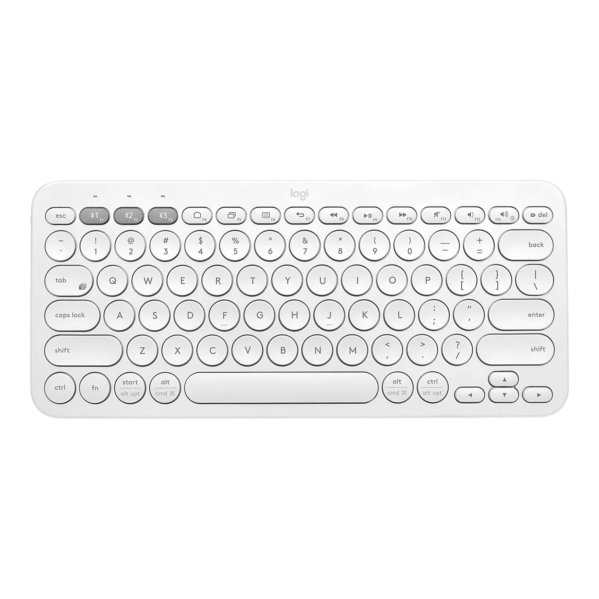 Logitech K380 Multi-Device Bluetooth Keyboard - Tastatur - kabellos - Bluetooth 3.0 - Deutsch - Off-White