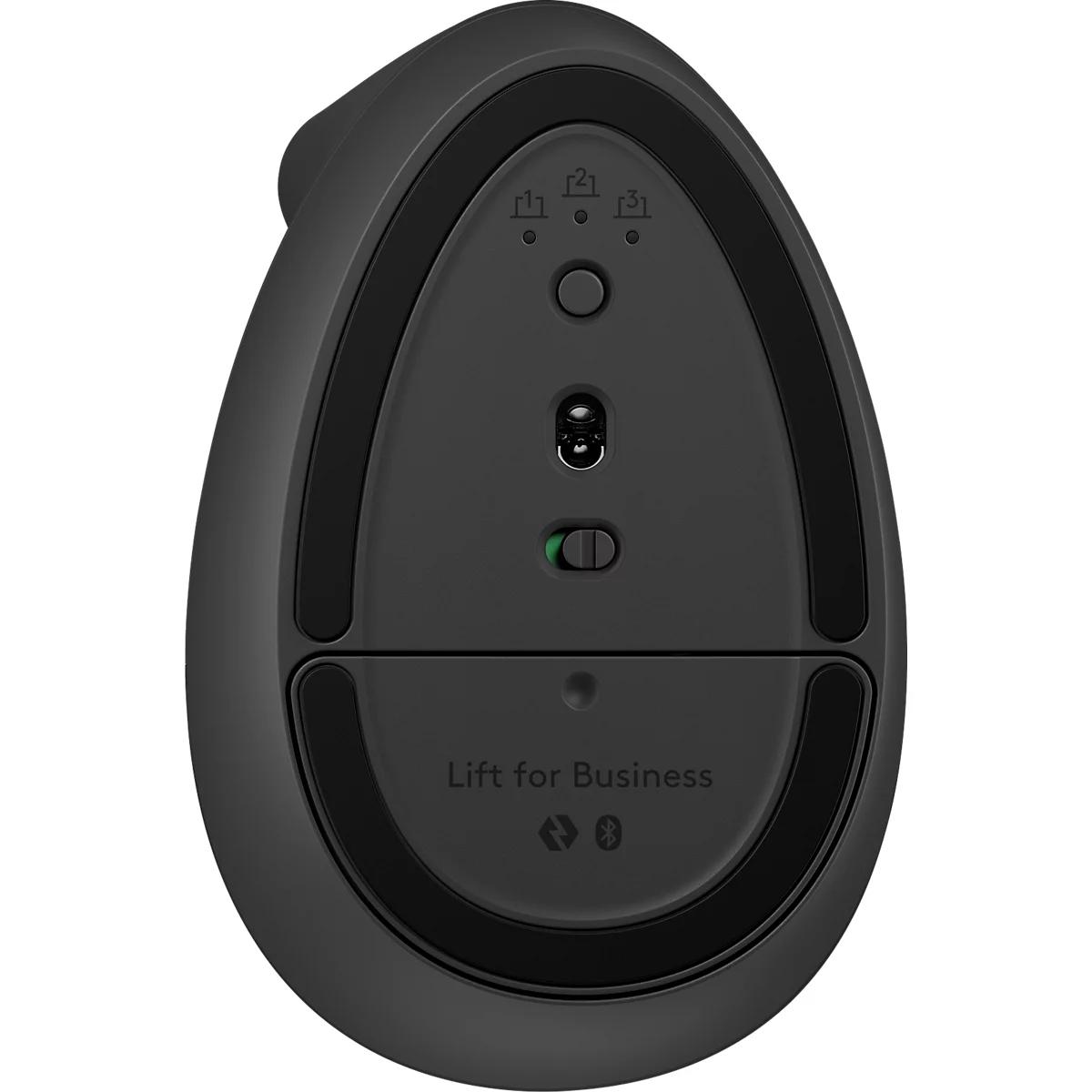 Logitech Lift for Business Maus, ergonomisch, für Linkshänder, 4000 dpi, 10 m Reichweite, graphit