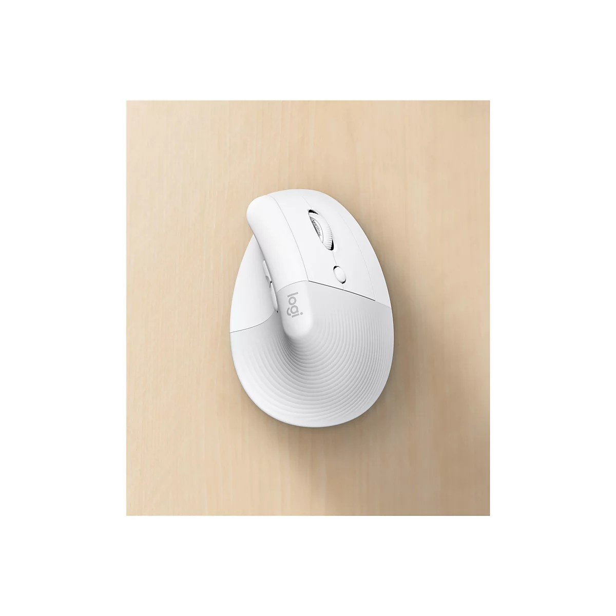 Logitech Lift for Business - vertikale Maus - Bluetooth, 2.4 GHz - Off-White