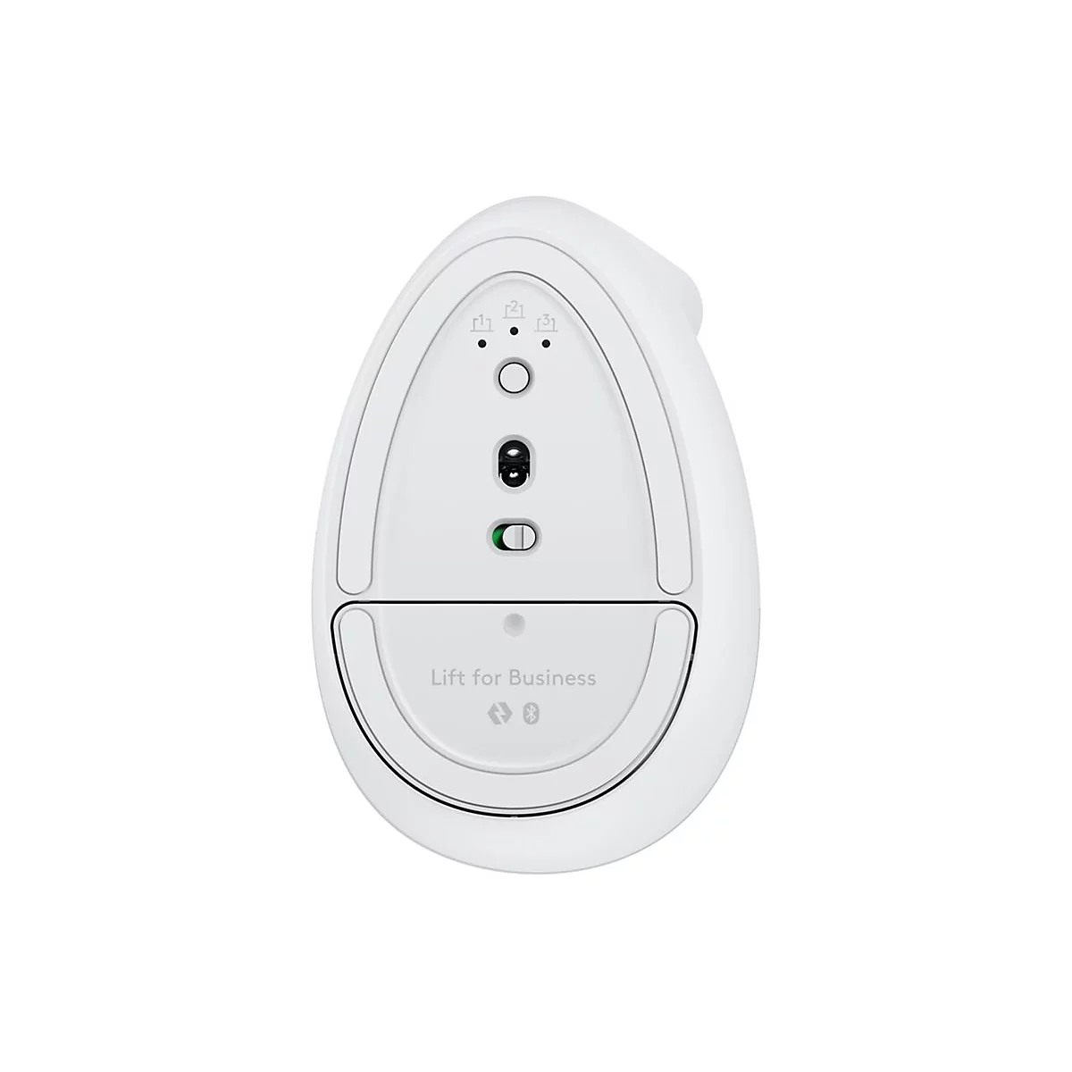 Logitech Lift for Business - vertikale Maus - Bluetooth, 2.4 GHz - Off-White