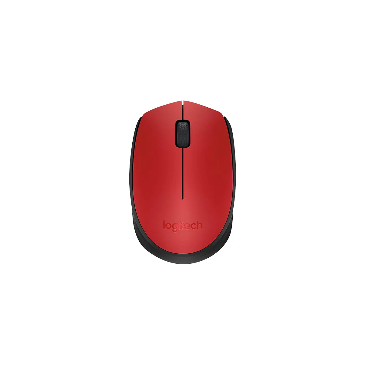 Logitech M171 - Maus - 2.4 GHz - Schwarz, Rot
