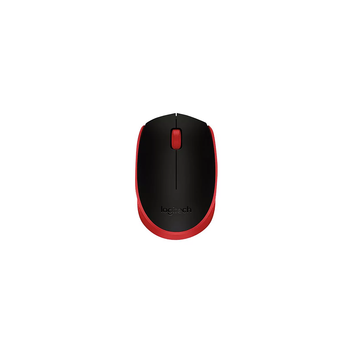 Logitech M171 - Maus - 2.4 GHz - Schwarz, Rot