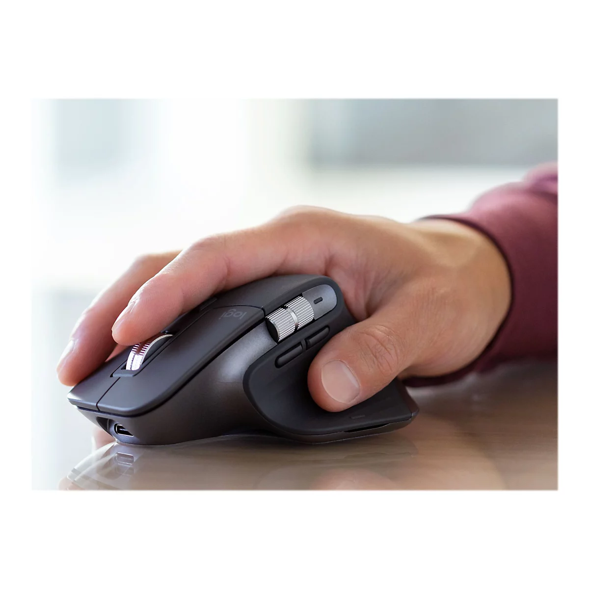Logitech Master Series MX Master 3S for Business - Maus - ergonomisch - Für Rechtshänder - optisch - 7 Tasten