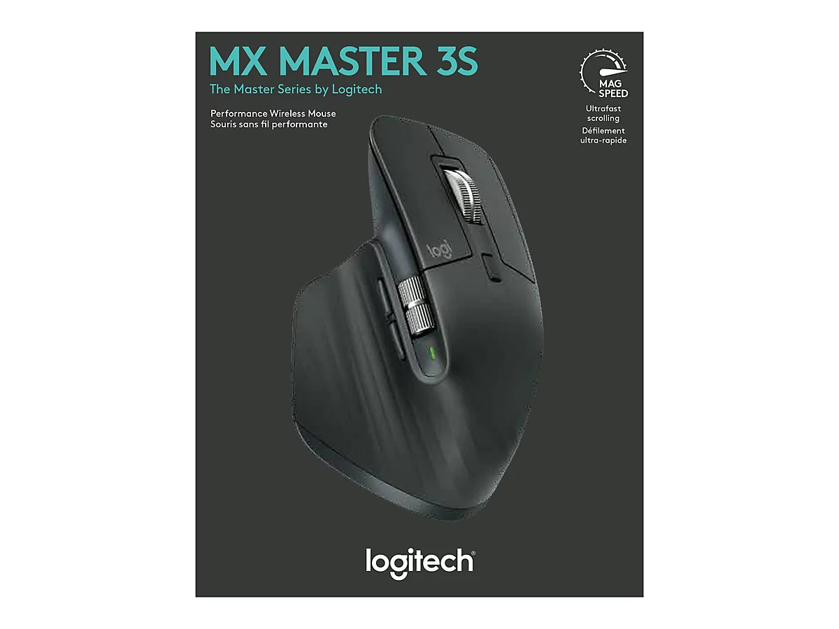 Logitech Master Series MX MASTER 3S - Maus - ergonomisch - optisch - 7 Tasten - kabellos