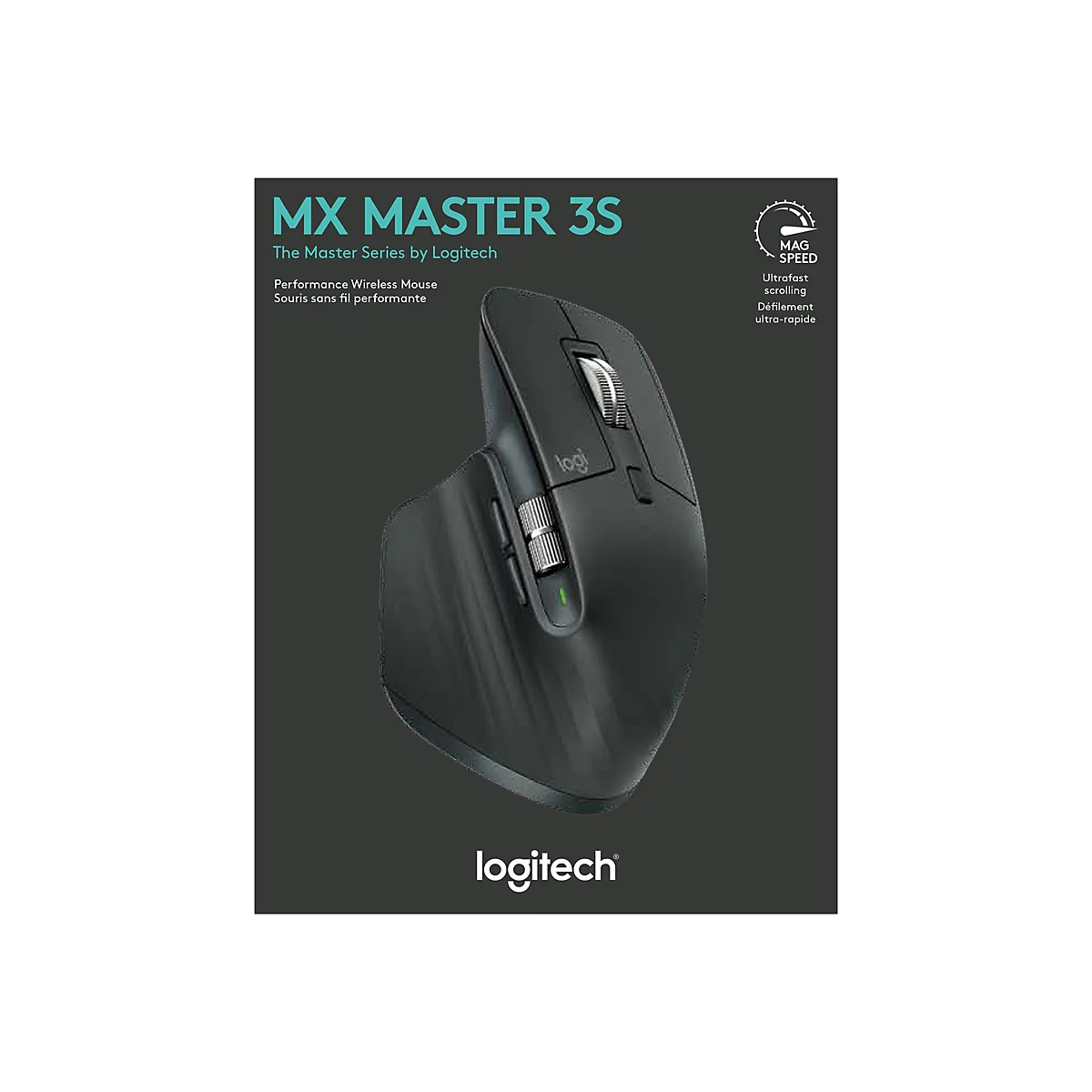 Logitech Master Series MX MASTER 3S - Maus - ergonomisch - optisch - 7 Tasten - kabellos