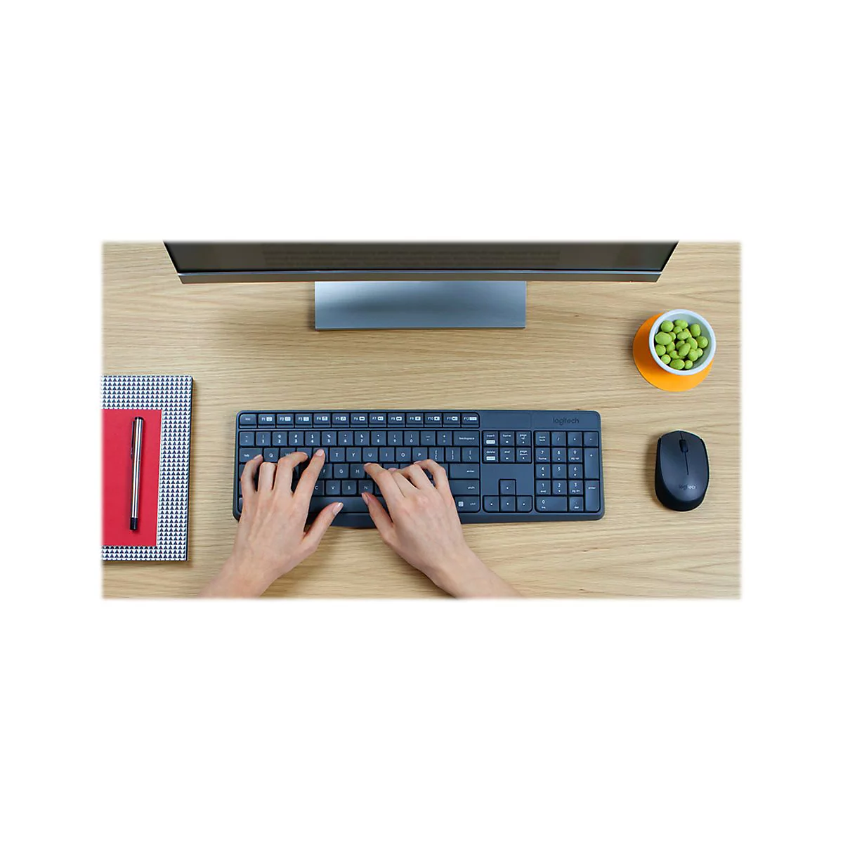 Logitech MK235 - Tastatur-und-Maus-Set - Pan-Nordic