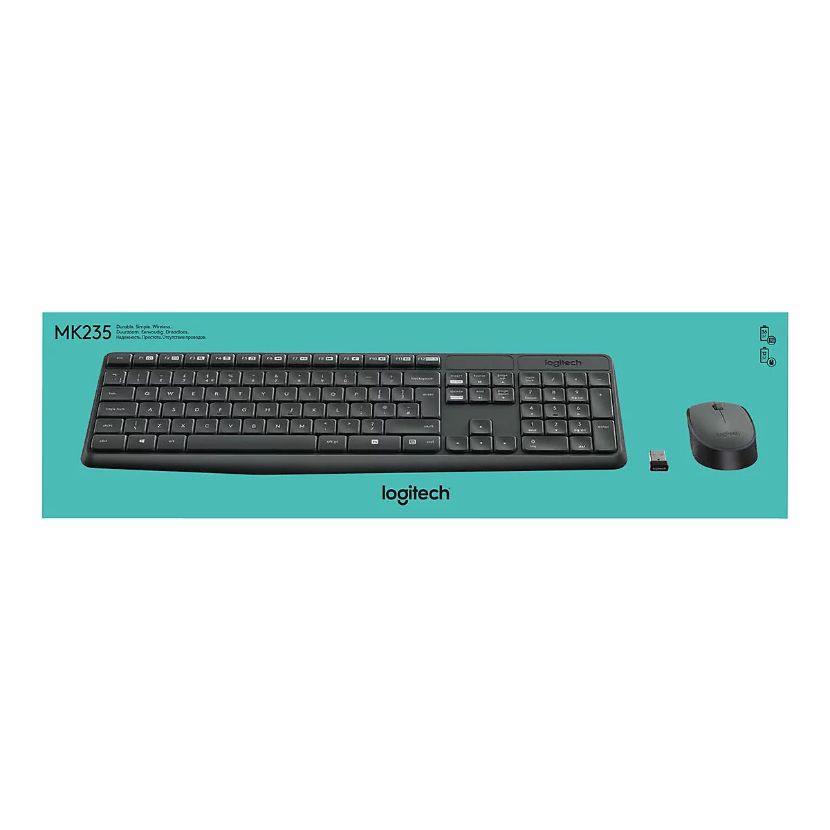 Logitech MK235 - Tastatur-und-Maus-Set - Pan-Nordic