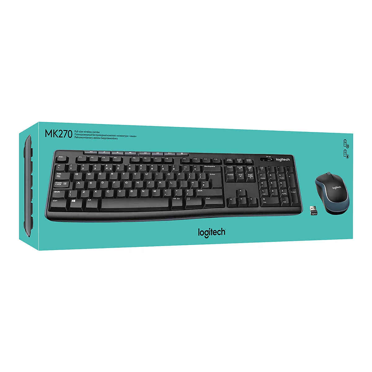 Logitech MK270 Wireless Combo - Tastatur-und-Maus-Set - US International