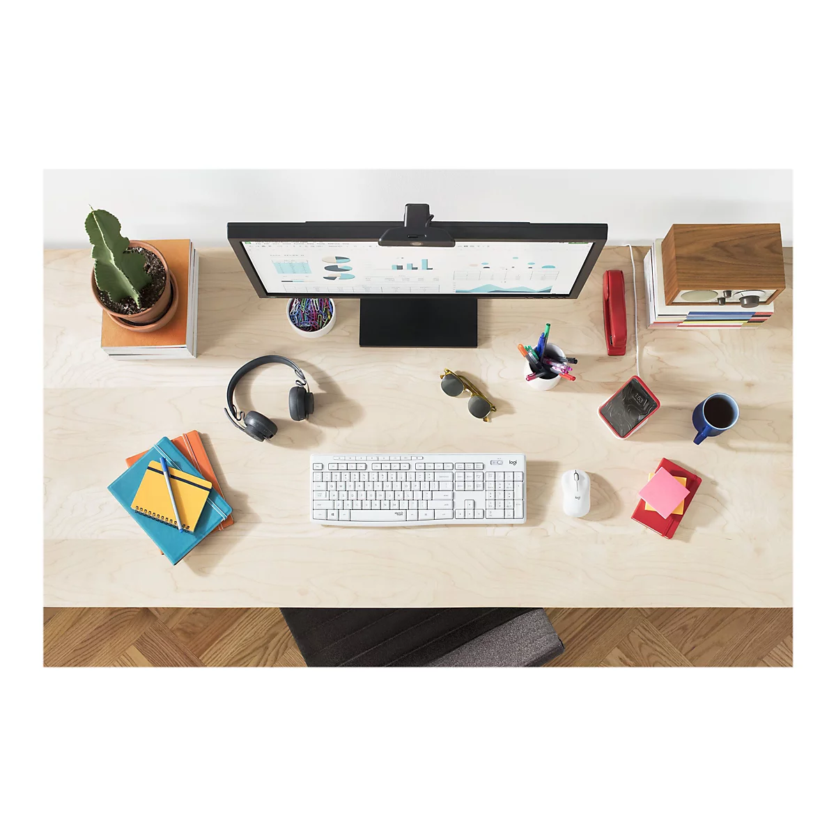 Logitech MK295 Silent - Tastatur-und-Maus-Set - kabellos - 2.4 GHz - QWERTZ - Deutsch