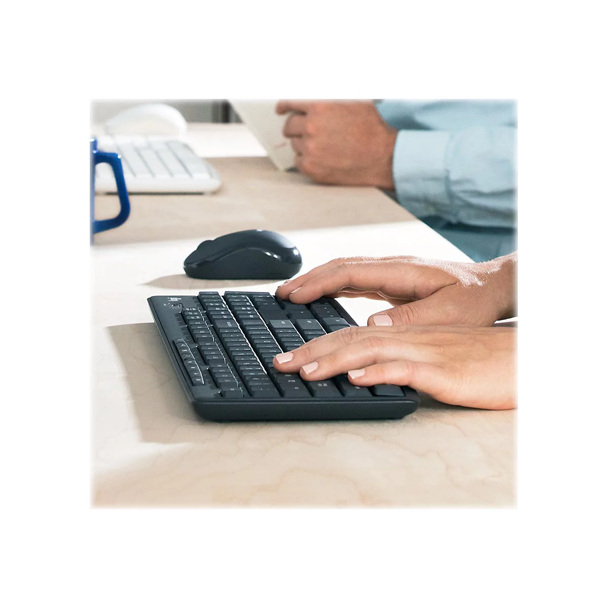 Logitech MK295 Silent - Tastatur-und-Maus-Set - kabellos - 2.4 GHz - QWERTZ - Tschechisch
