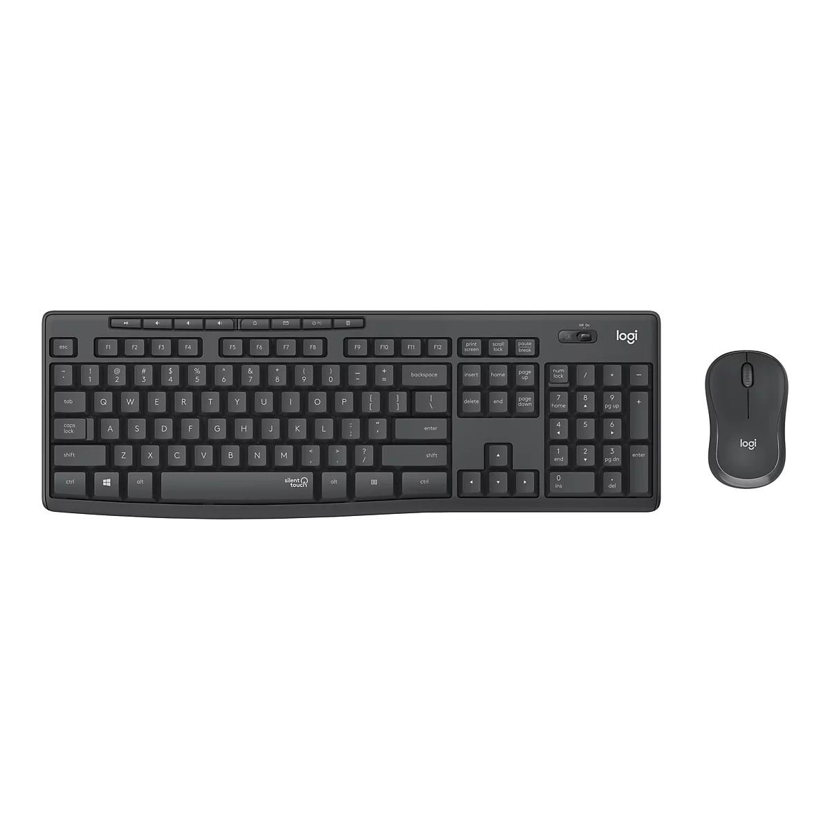Logitech MK295 Silent - Tastatur-und-Maus-Set - kabellos - 2.4 GHz - QWERTZ - Tschechisch
