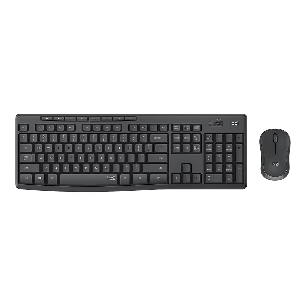 Logitech MK295 Silent - Tastatur-und-Maus-Set - US International - Graphite