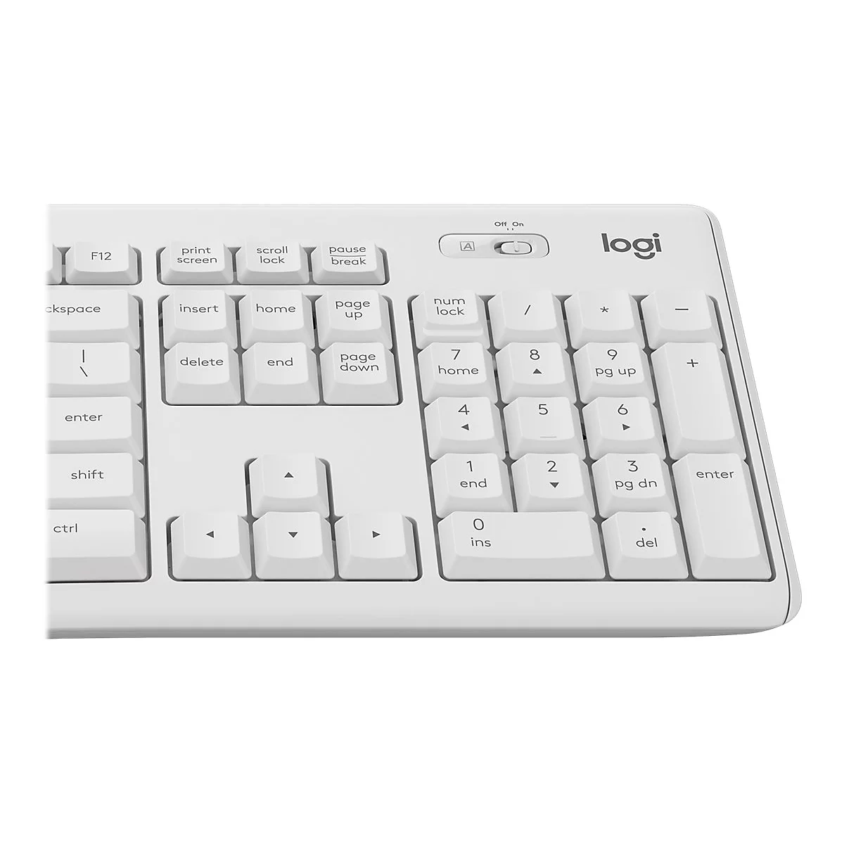Logitech MK295 Silent - Tastatur-und-Maus-Set - US International - Off White