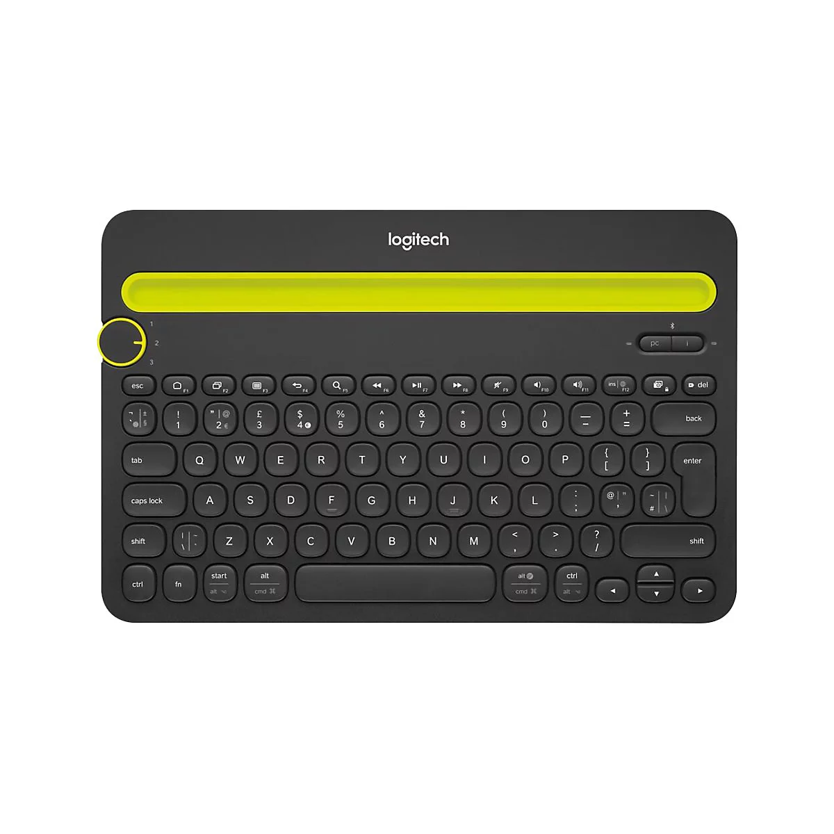 Logitech Multi-Device K480 - Tastatur - kabellos - Bluetooth - Deutsch - Schwarz