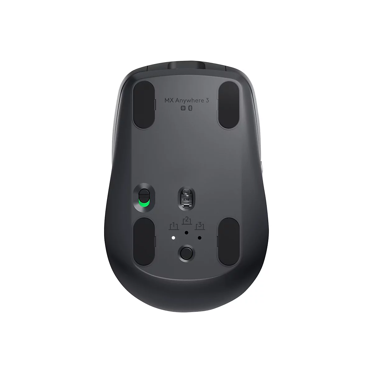 Logitech MX Anywhere 3 - Maus - Bluetooth, 2.4 GHz - Graphite