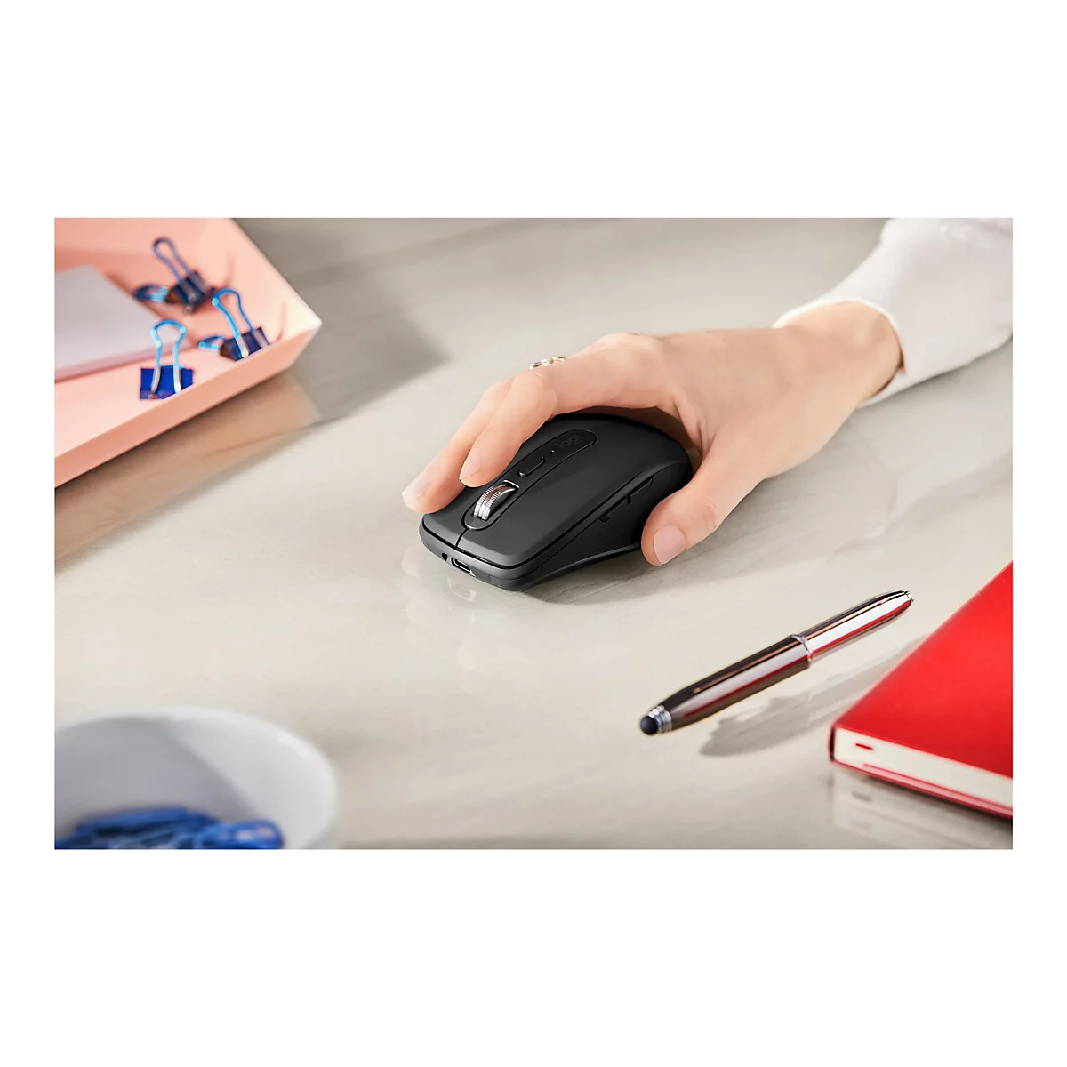 Logitech MX Anywhere 3 - Maus - Bluetooth, 2.4 GHz - Graphite