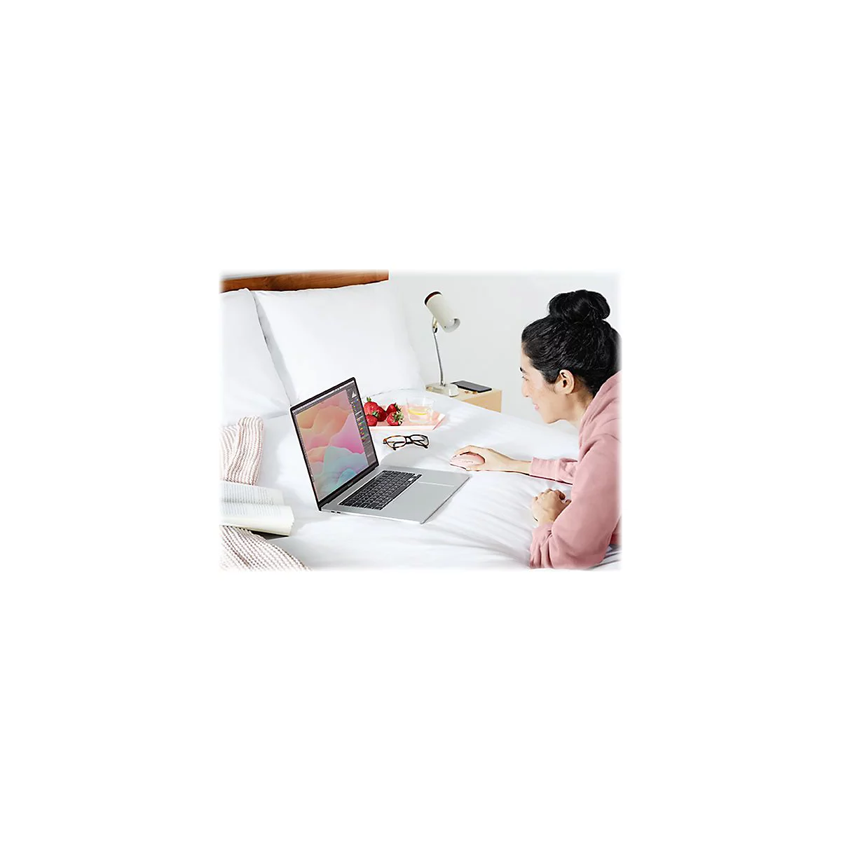 Logitech MX Anywhere 3 - Maus - Bluetooth, 2.4 GHz - rosé