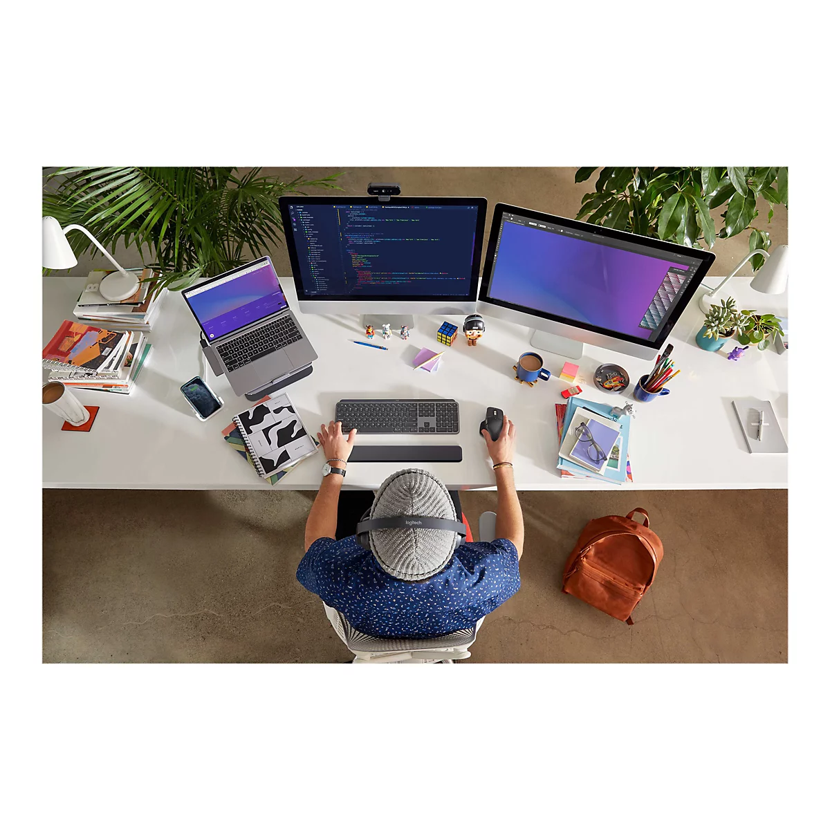 Logitech MX Keys Combo for Business - Tastatur-und-Maus-Set - hinterleuchtet - kabellos - Bluetooth LE - QWERTY