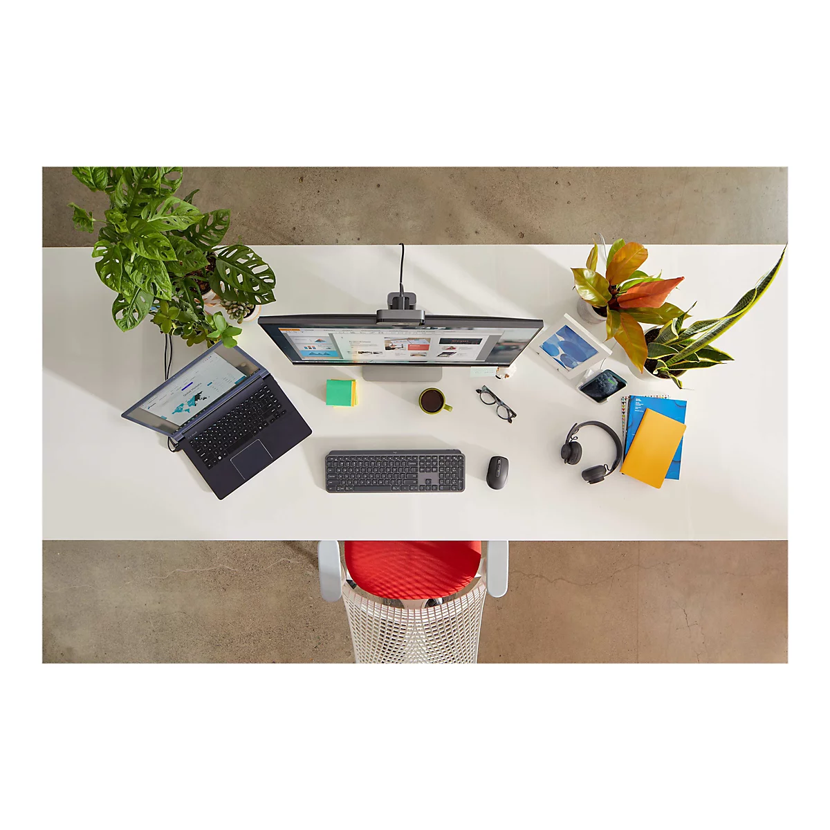 Logitech MX Keys Combo for Business - Tastatur-und-Maus-Set - hinterleuchtet - kabellos - Bluetooth LE - QWERTY