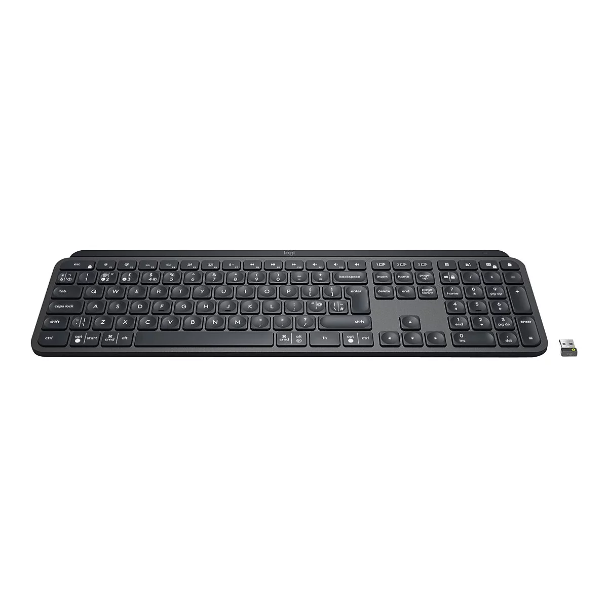 Logitech MX Keys for Business - Tastatur - hinterleuchtet - kabellos - Bluetooth, 2.4 GHz - QWERTY