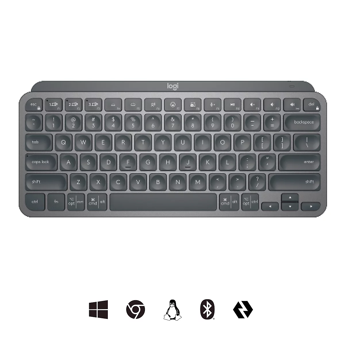 Logitech MX Keys Mini for Business Tastatur, kabellos, Hintergrundbeleuchtung, QWERTY, graphit