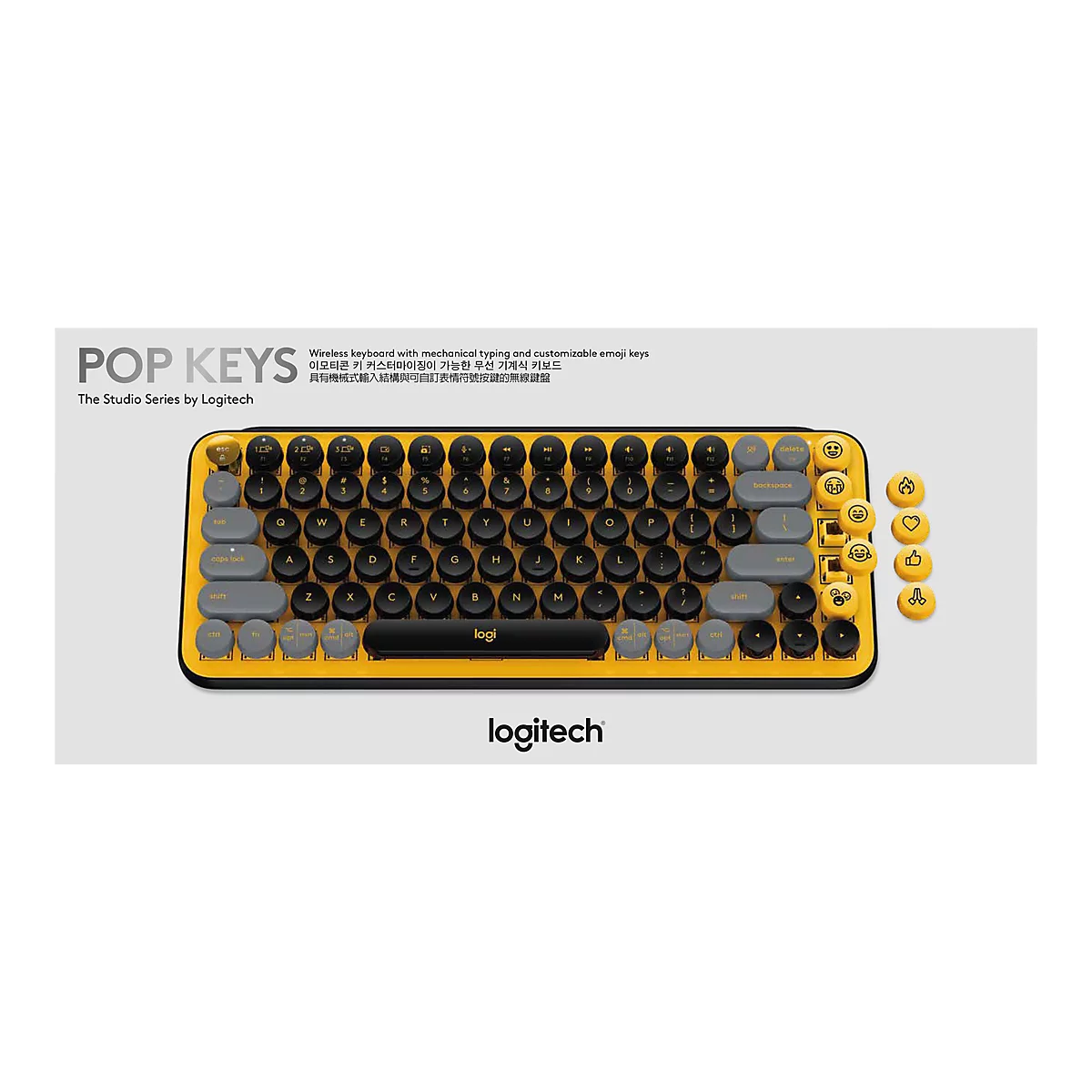 Logitech POP Keys - Tastatur - kabellos - Bluetooth LE, Bluetooth 5.1 - QWERTZ - Deutsch
