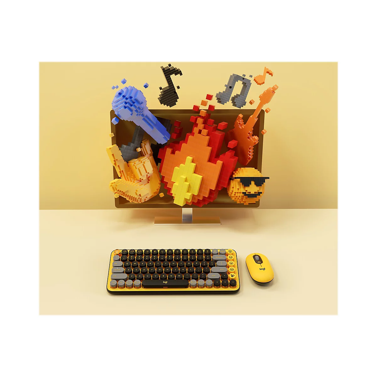 Logitech POP Keys - Tastatur - kabellos - Bluetooth LE, Bluetooth 5.1 - QWERTZ - Deutsch