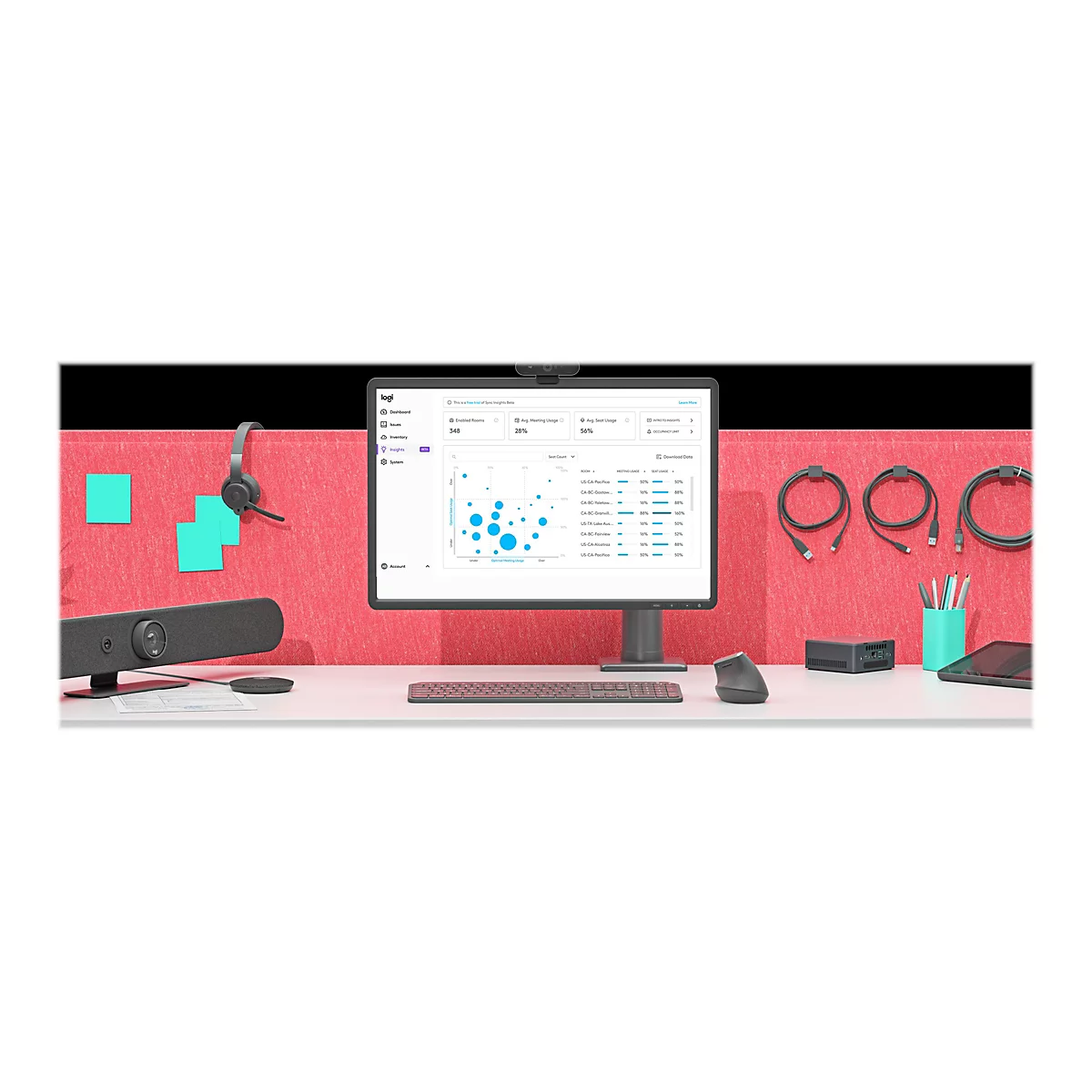 Logitech Rally Bar Mini - Videokonferenzkomponente - Zoom Certified, Zertifiziert für Microsoft Teams - Graphite