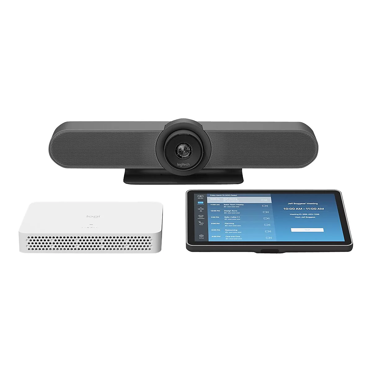 Logitech RoomMate + MeetUp + Tap IP - Kit für Videokonferenzen (Logitech Tap IP, Logitech MeetUp) - Certified for Zoom Rooms, Zertifiziert für Microsoft Teams, RingCentral Certified