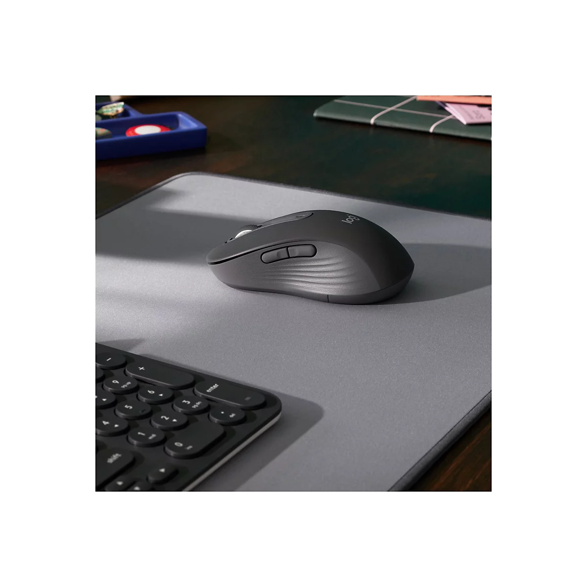Logitech Signature M650 L for Business - Maus - Für Rechtshänder - 5 Tasten - kabellos - 2.4 GHz, Bluetooth