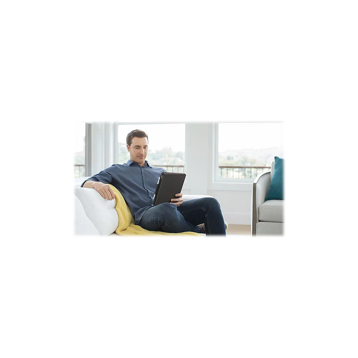 Logitech Slim Folio - clavier et étui - QWERTZ - Suisse - graphite