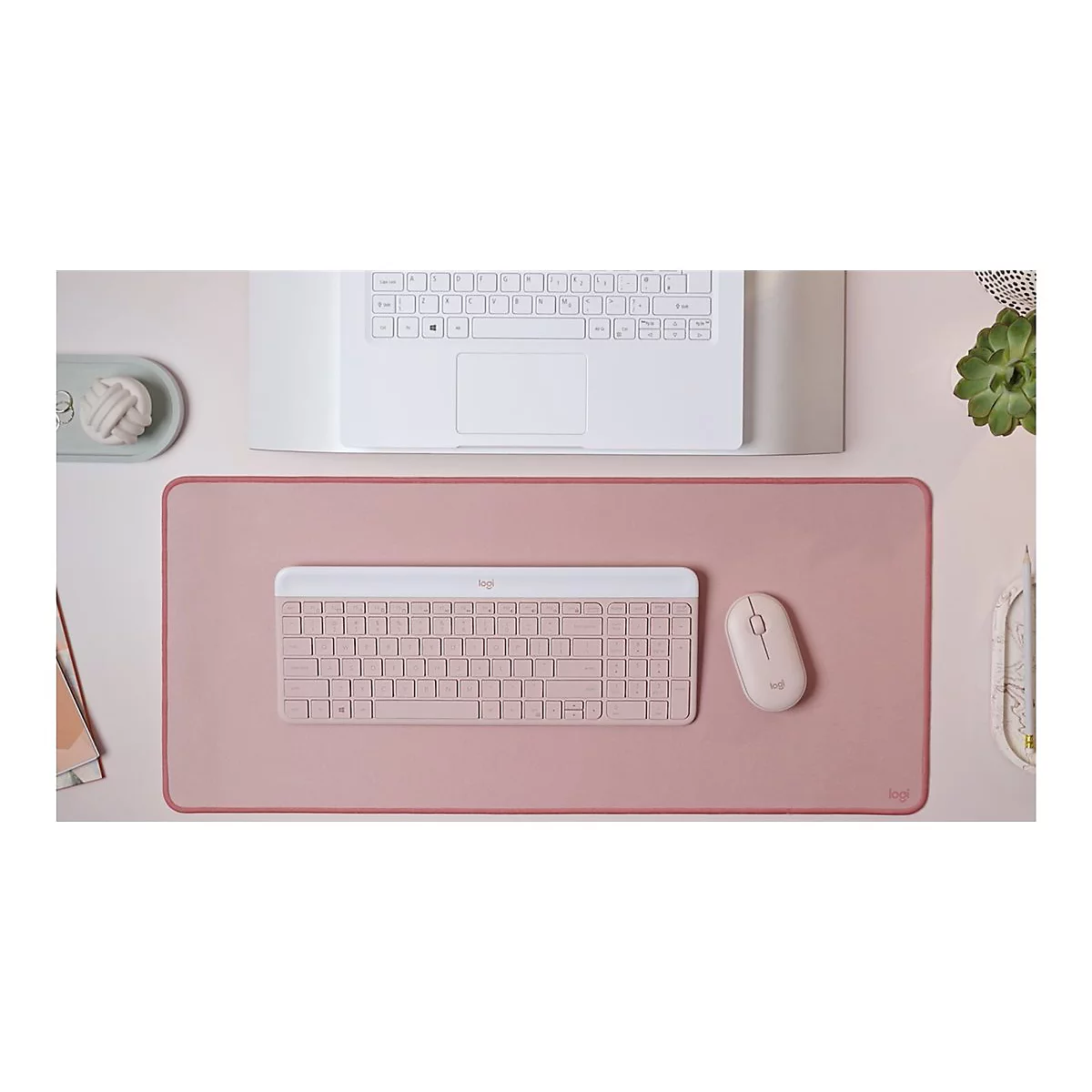 Logitech Slim Wireless Combo MK470 - Tastatur-und-Maus-Set - kabellos - 2.4 GHz - AZERTY - Französisch