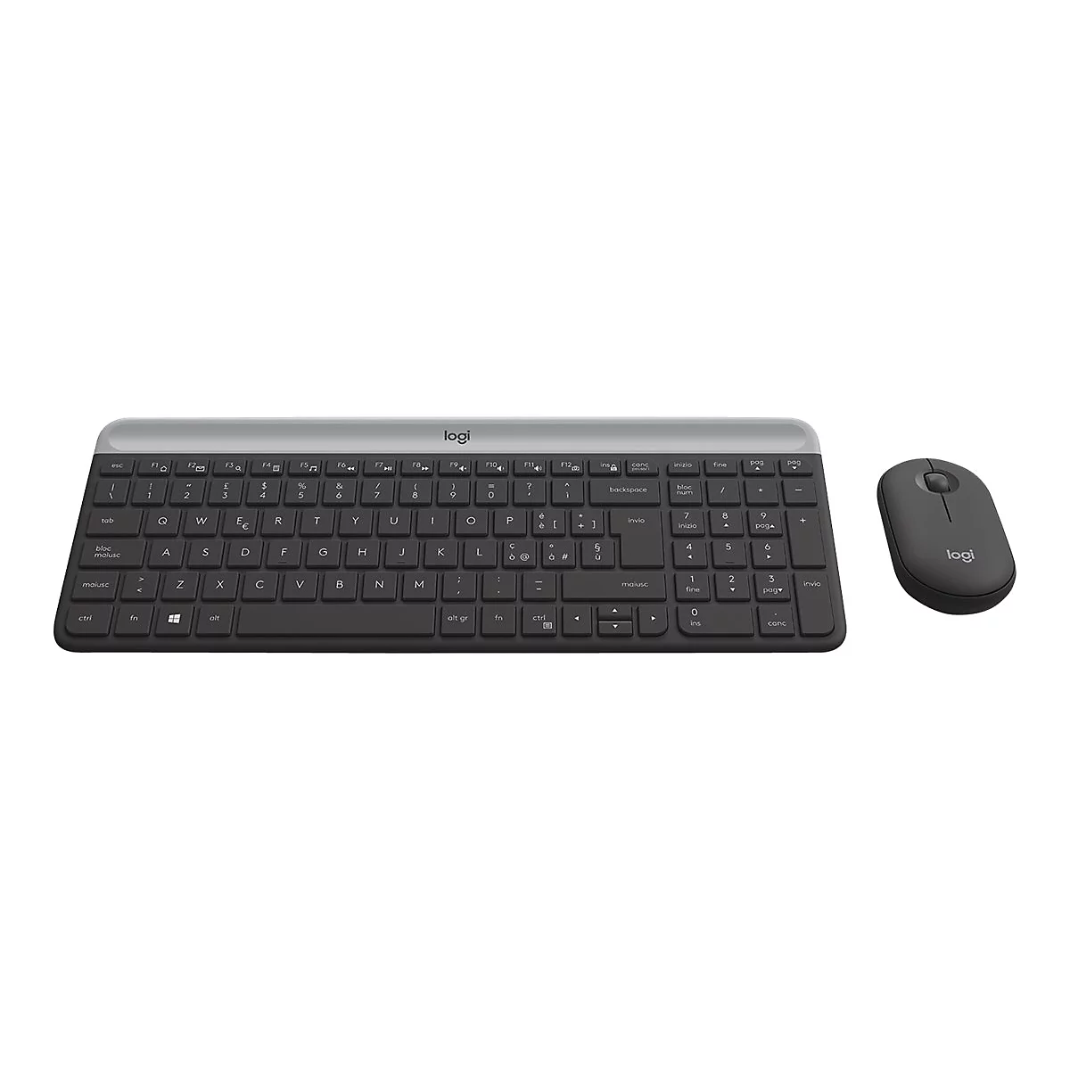 Logitech Slim Wireless Combo MK470 - Tastatur-und-Maus-Set - kabellos - 2.4 GHz - QWERTY - Italienisch