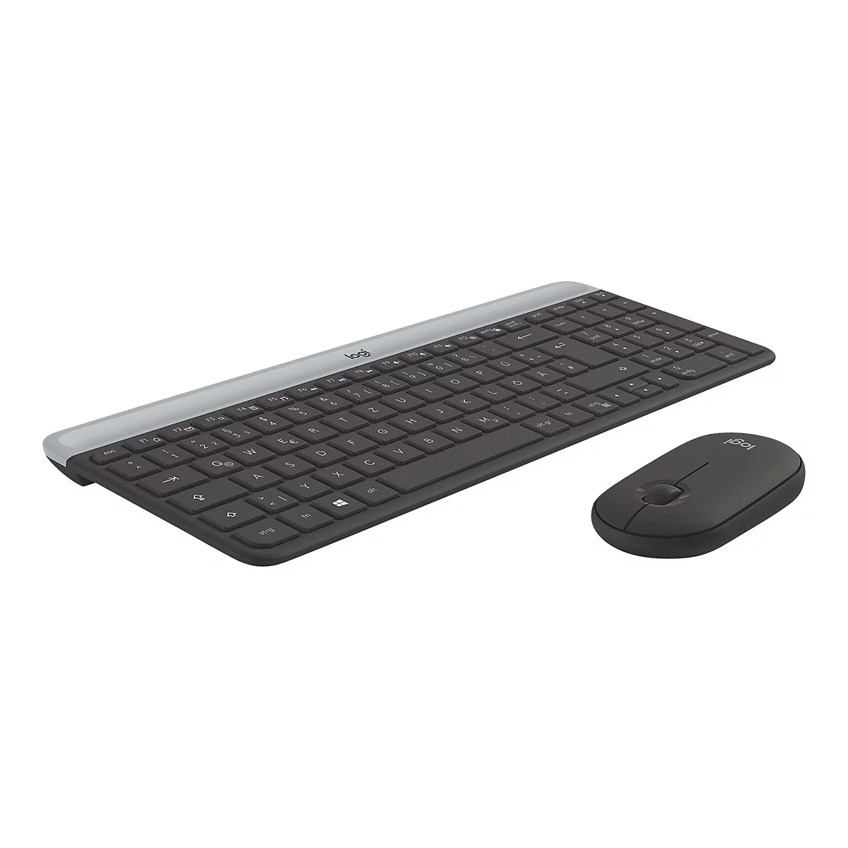Logitech Slim Wireless Combo MK470 - Tastatur-und-Maus-Set - kabellos - 2.4 GHz - QWERTZ - Deutsch