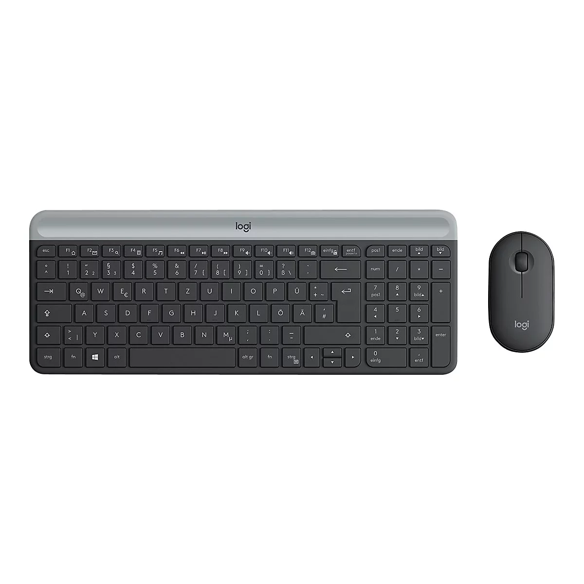 Logitech Slim Wireless Combo MK470 - Tastatur-und-Maus-Set - kabellos - 2.4 GHz - QWERTZ - Deutsch