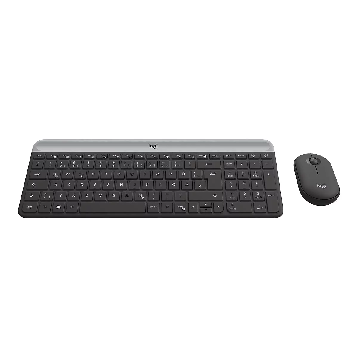 Logitech Slim Wireless Combo MK470 - Tastatur-und-Maus-Set - kabellos - 2.4 GHz - QWERTZ - Deutsch