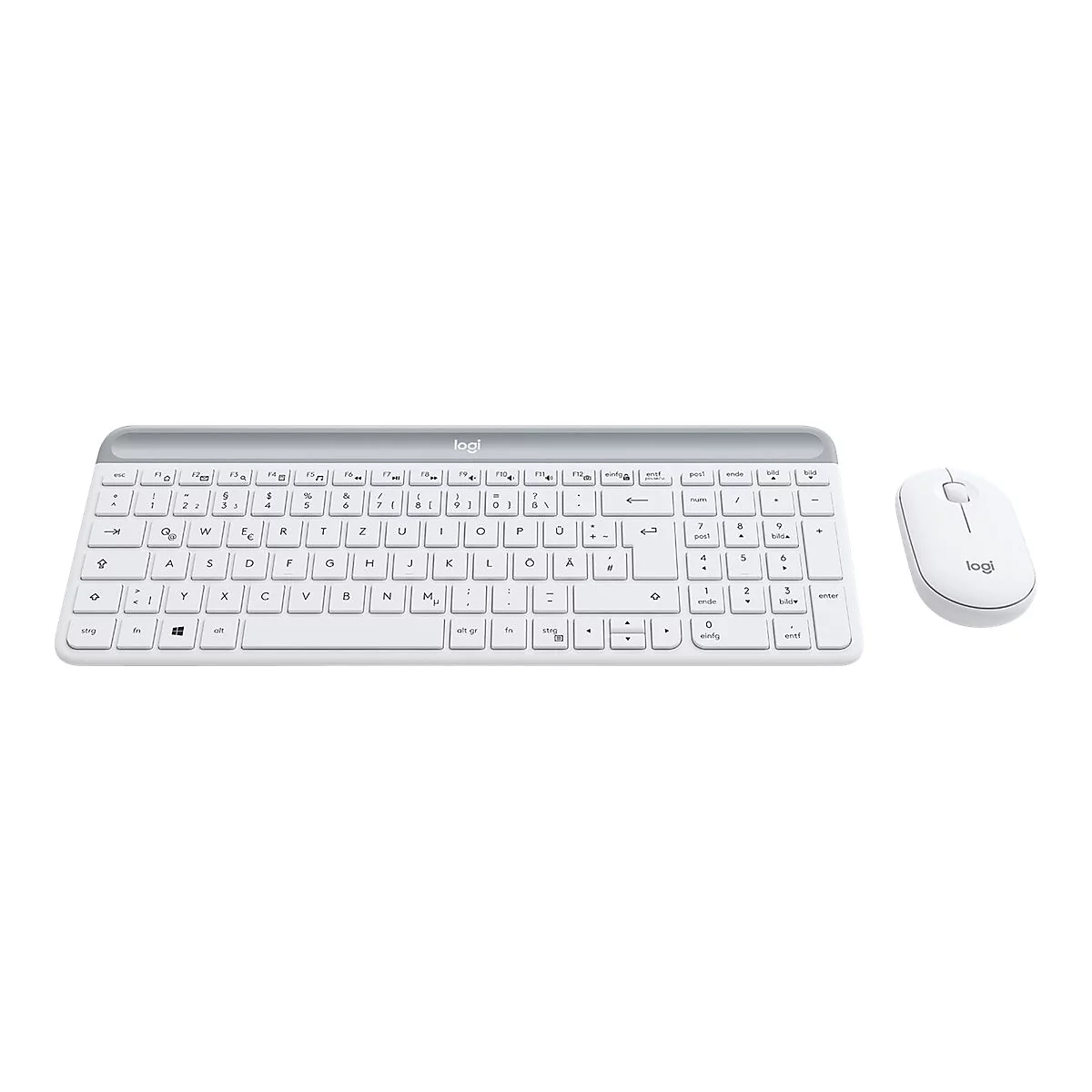 Logitech Slim Wireless Combo MK470 - Tastatur-und-Maus-Set - kabellos - 2.4 GHz - QWERTZ - Deutsch