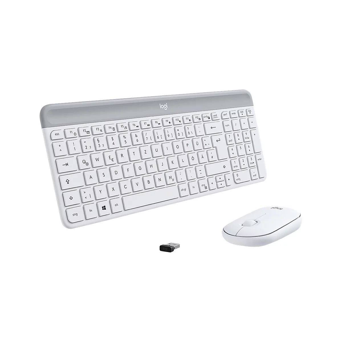 Logitech Slim Wireless Combo MK470 - Tastatur-und-Maus-Set - kabellos - 2.4 GHz - QWERTZ - Deutsch