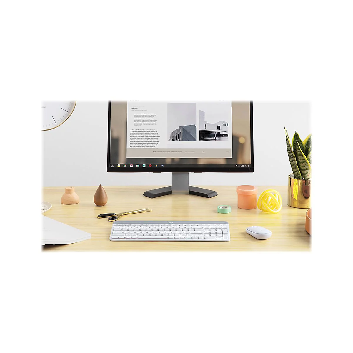Logitech Slim Wireless Combo MK470 - Tastatur-und-Maus-Set - kabellos - 2.4 GHz - QWERTZ - Deutsch