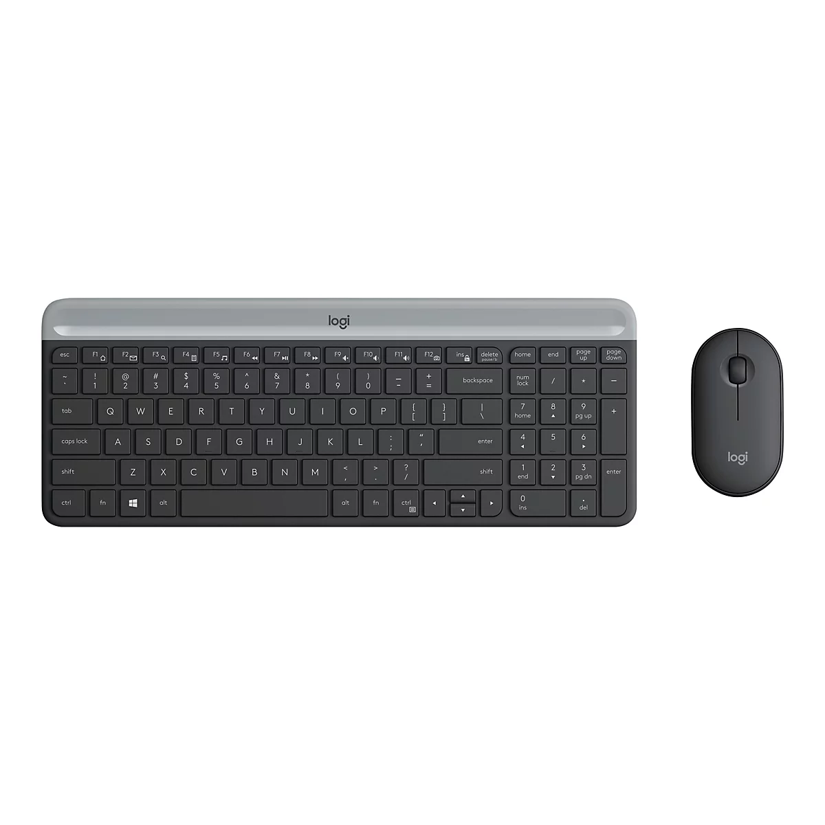Logitech Slim Wireless Combo MK470 - Tastatur-und-Maus-Set - Tschechisch - Graphite