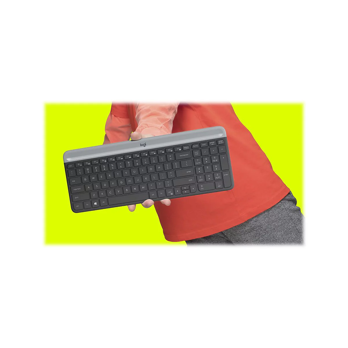 Logitech Slim Wireless Combo MK470 - Tastatur-und-Maus-Set - Tschechisch - Graphite