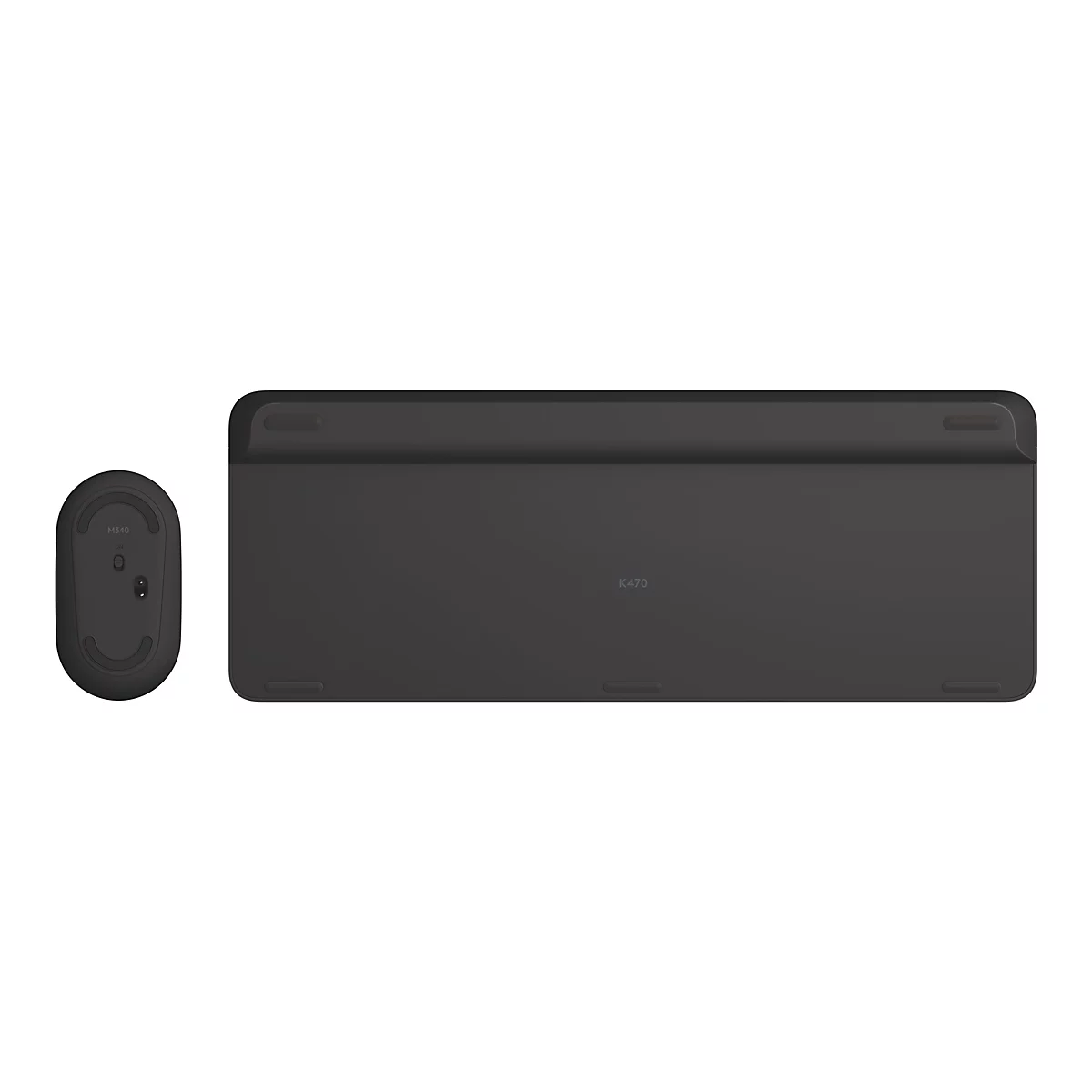 Logitech Slim Wireless Combo MK470 - Tastatur-und-Maus-Set - US International - Graphite