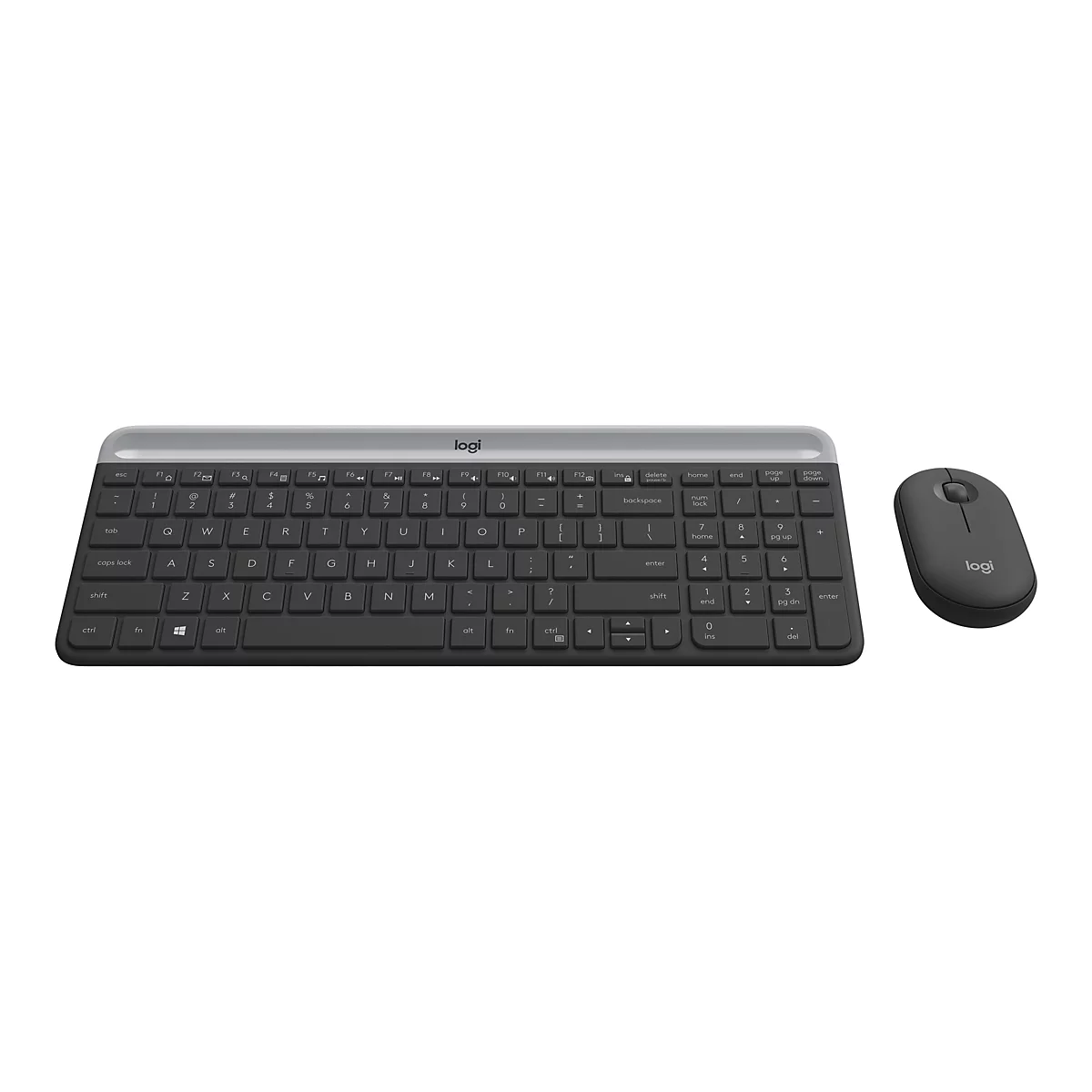 Logitech Slim Wireless Combo MK470 - Tastatur-und-Maus-Set - US International - Graphite