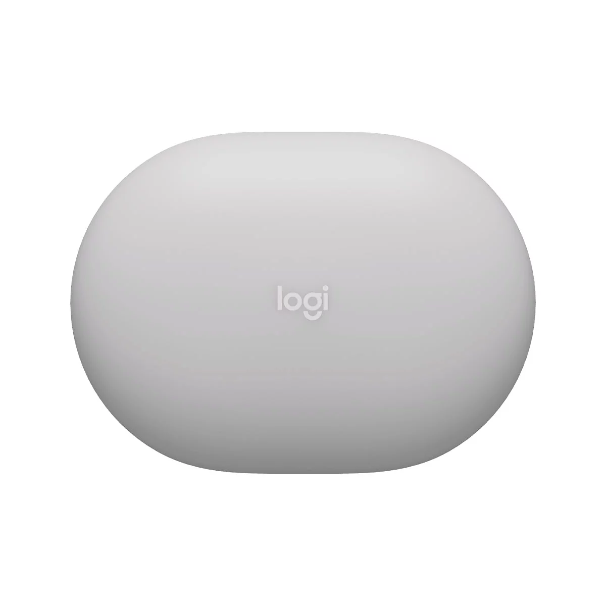 Hellgraues, ovales Objekt mit dem Logo 'logi'.