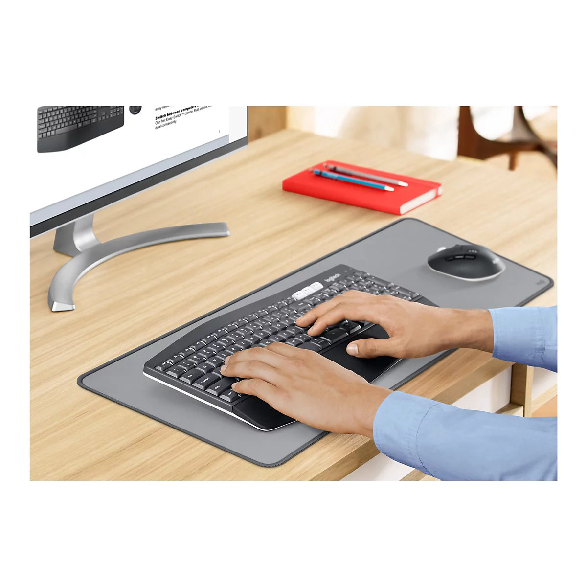Logitech Studio Series Desk Mat - Tastatur und Mauspad - Mid Gray