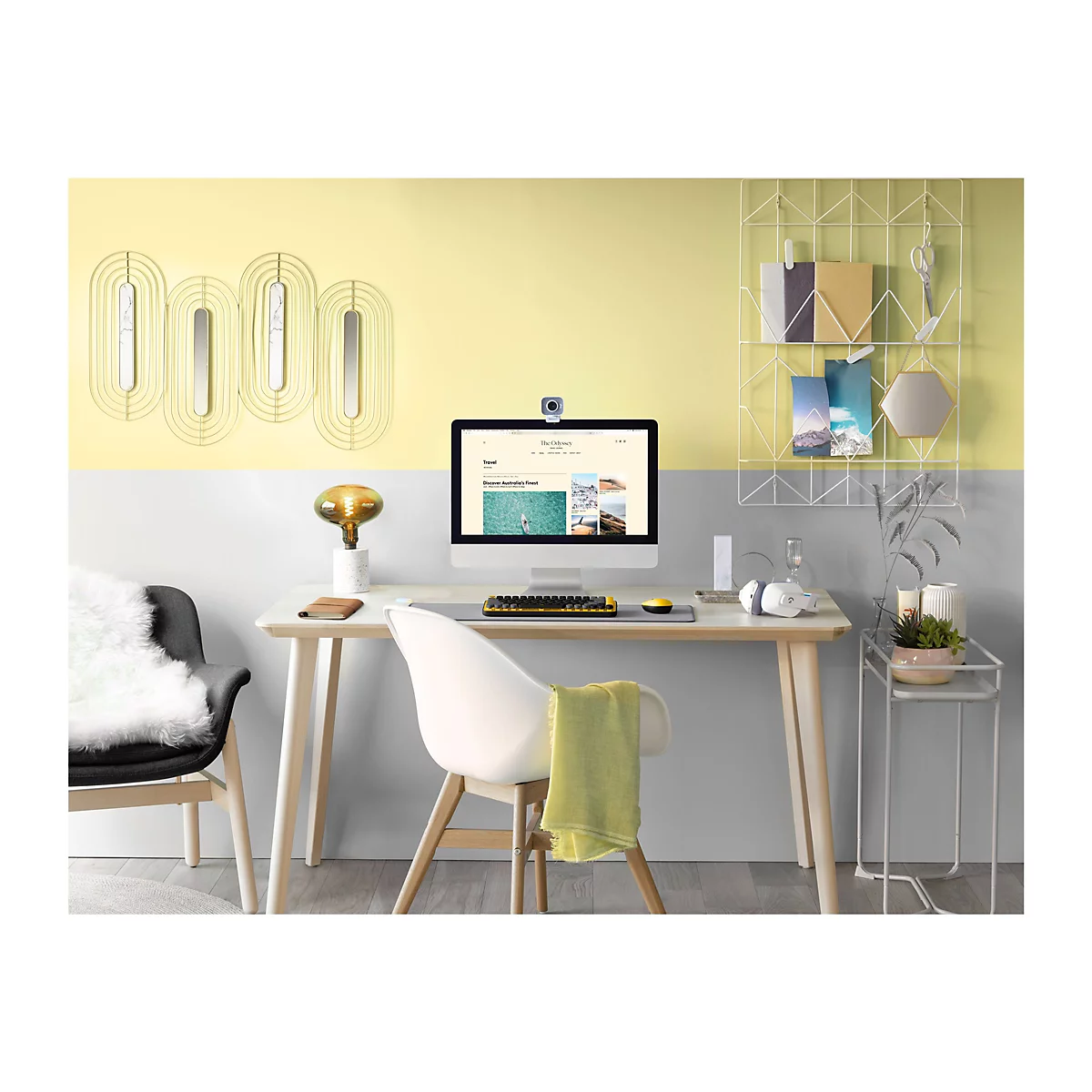 Logitech Studio Series Desk Mat - Tastatur und Mauspad - Mid Gray