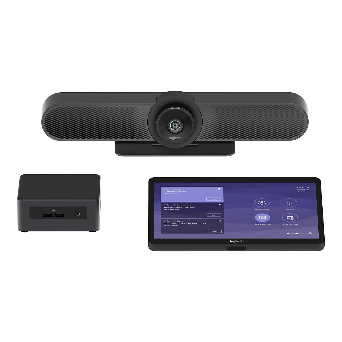Logitech Tap for Microsoft Teams Small Rooms - Kit für Videokonferenzen - mit Intel NUC, Logitech JumpStart (90 days)