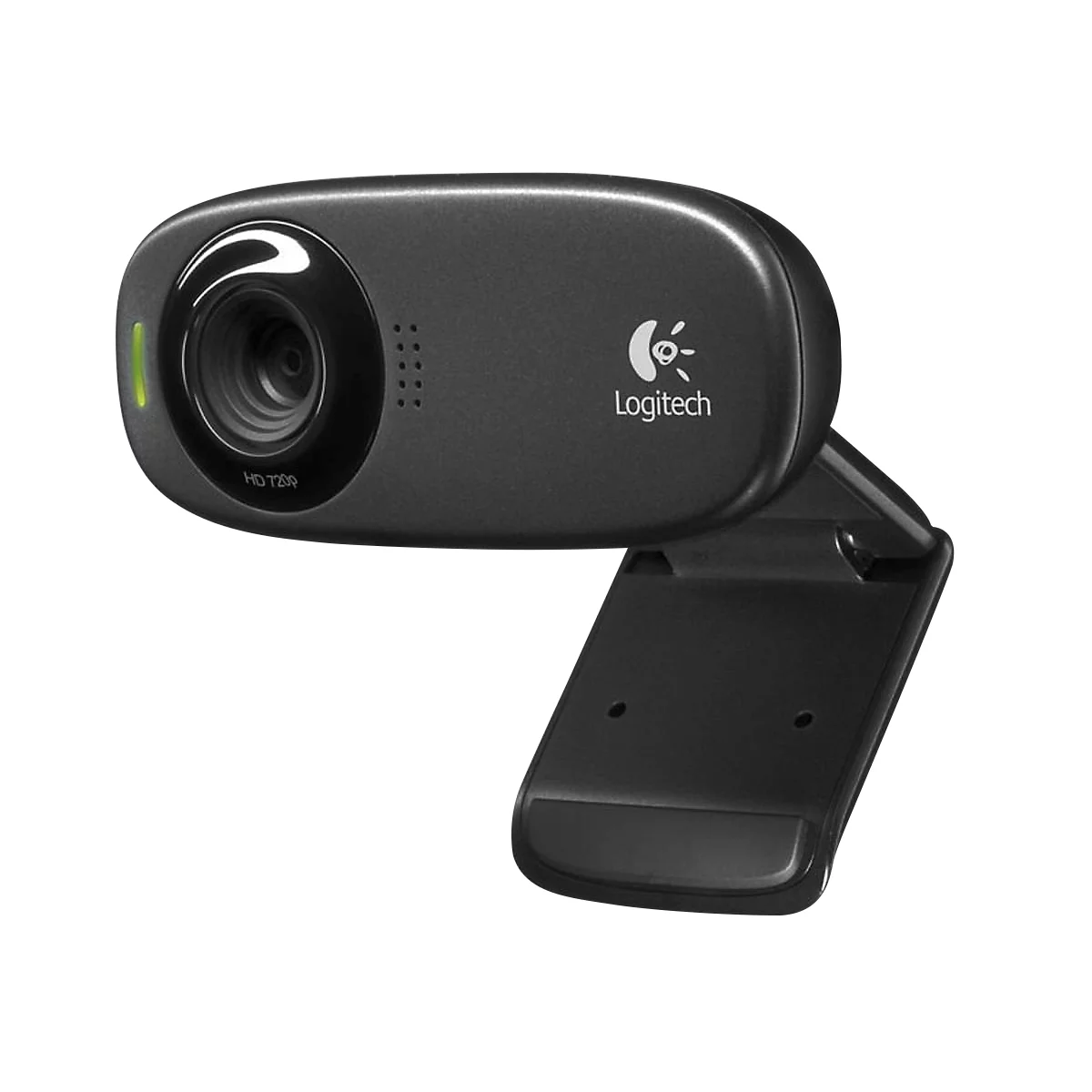 Logitech® Webcam C310, HD-video 1280 x 720 px, foto 5 MP, microfoon, ruis- en lichtfilter, 1-klik HD-upload, USB 2.0, universele houder, USB-kabel